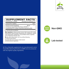 Terry Naturally AnxioCalm label close-up highlights EP107 extract for relaxation support