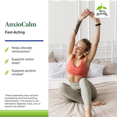 Terry Naturally AnxioCalm packaging showcases cGMP quality and non-GMO formulation
