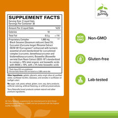 CuraMed BCM-95 curcumin and BOS-10 boswellia capsules in bottle for daily comfort