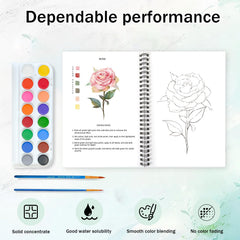 Terself Watercolor paper quality resists bleeding and keeps colors vibrant