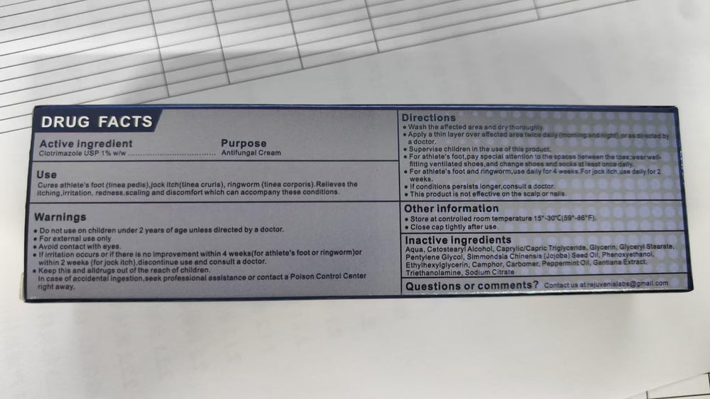 Terthon Antifungal Cream packaging close up shows labeling and 30g jar