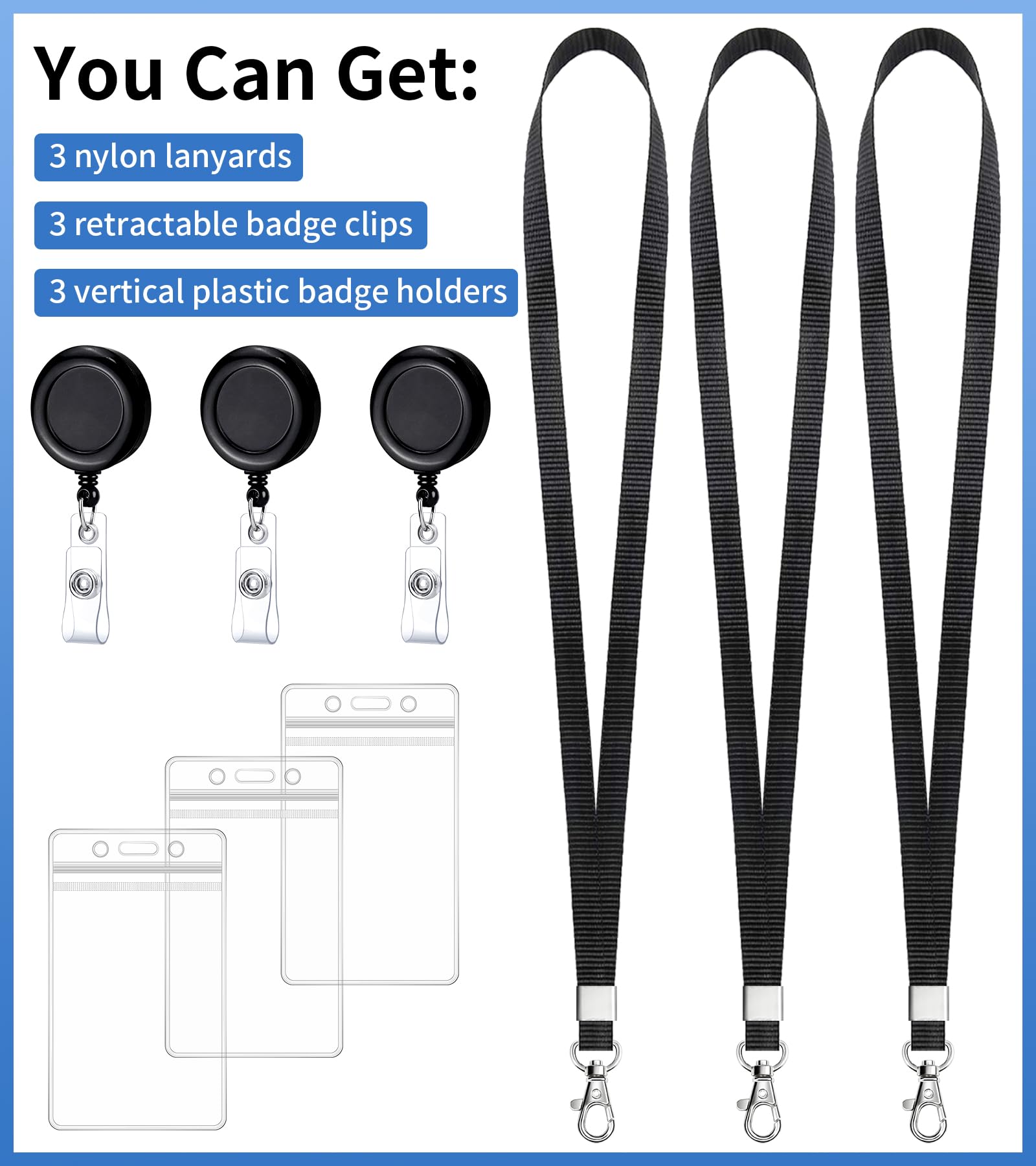 Teskyer badge reel clip keeps cards secure and easy to scan