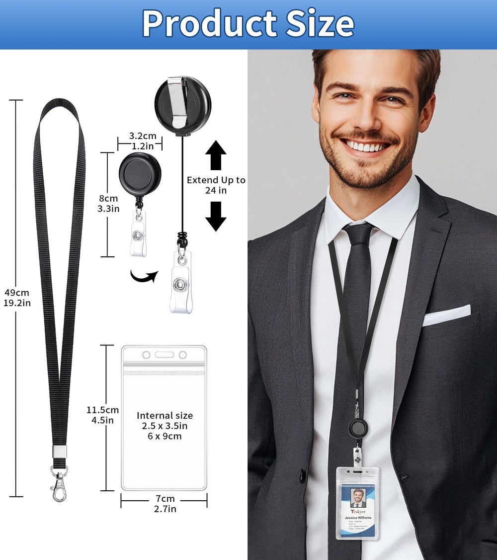 Teskyer retractable cord extends 24 inches for flexible access