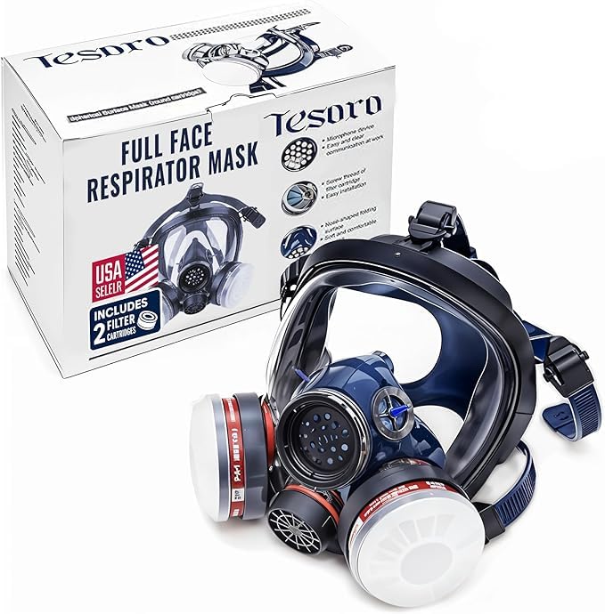 Tesoro Moda full-face respirator anti-fog lens for fog-free work