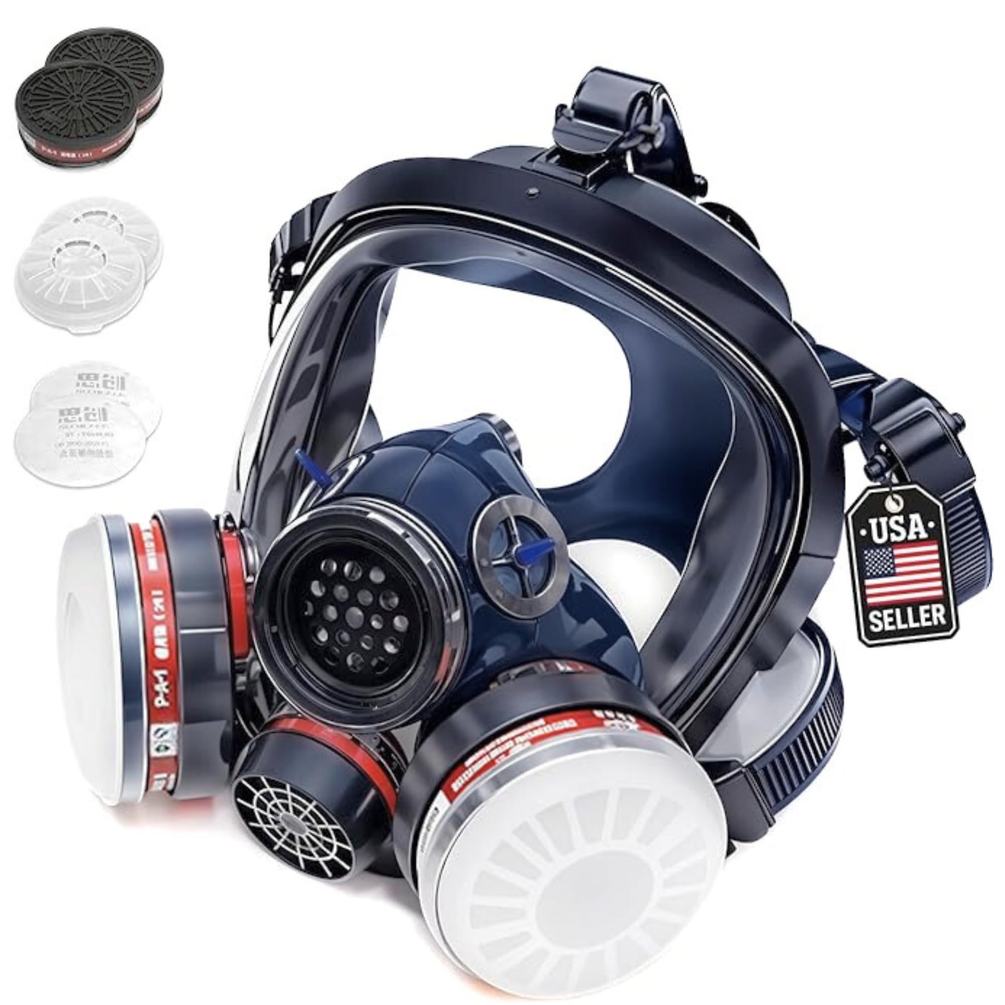 Tesoro Moda full-face respirator lens for clear visibility in dusty settings
