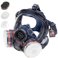 Tesoro Moda full-face respirator lens for clear visibility in dusty settings