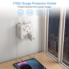 TESSAN 1700 joules surge protection shields electronics from spikes