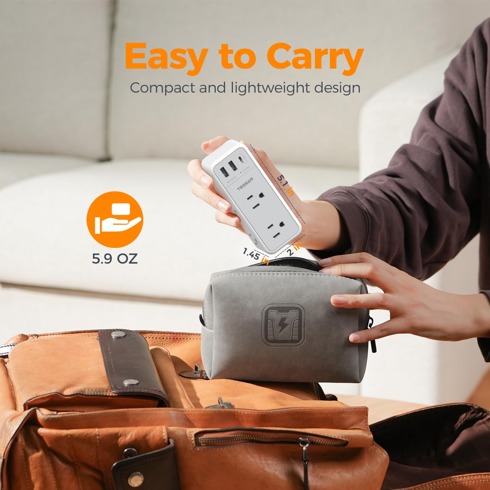 TESSAN supports up to 1875W for high-watt devices safely.