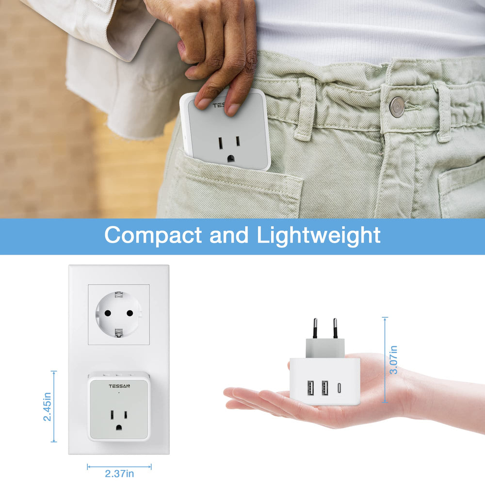 TESSAN 3750W capacity handles high-power devices in hotels.