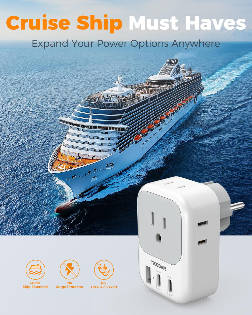 TESSAN adapter works in Europe including France Germany Spain and more.