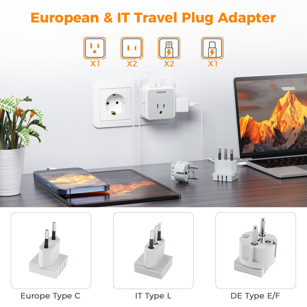 USB-C and USB-A ports enable fast charging on the go.