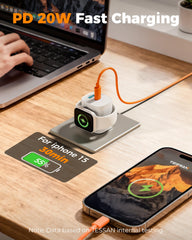 TESSAN built-in Apple Watch charger aligns securely for stable charging.