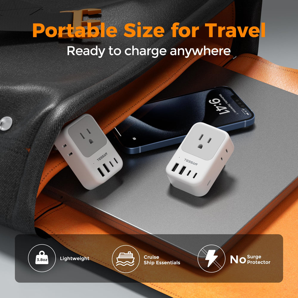 TESSAN compact travel design saves luggage space during travel.