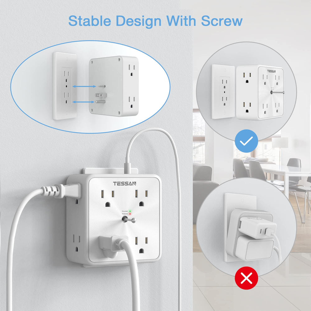 TESSAN dorm room charging station powers multiple devices efficiently
