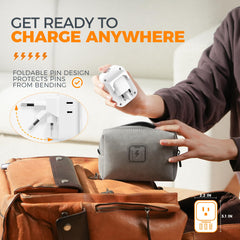 TESSAN four-outlet adapter powers multiple devices from a single EU socket