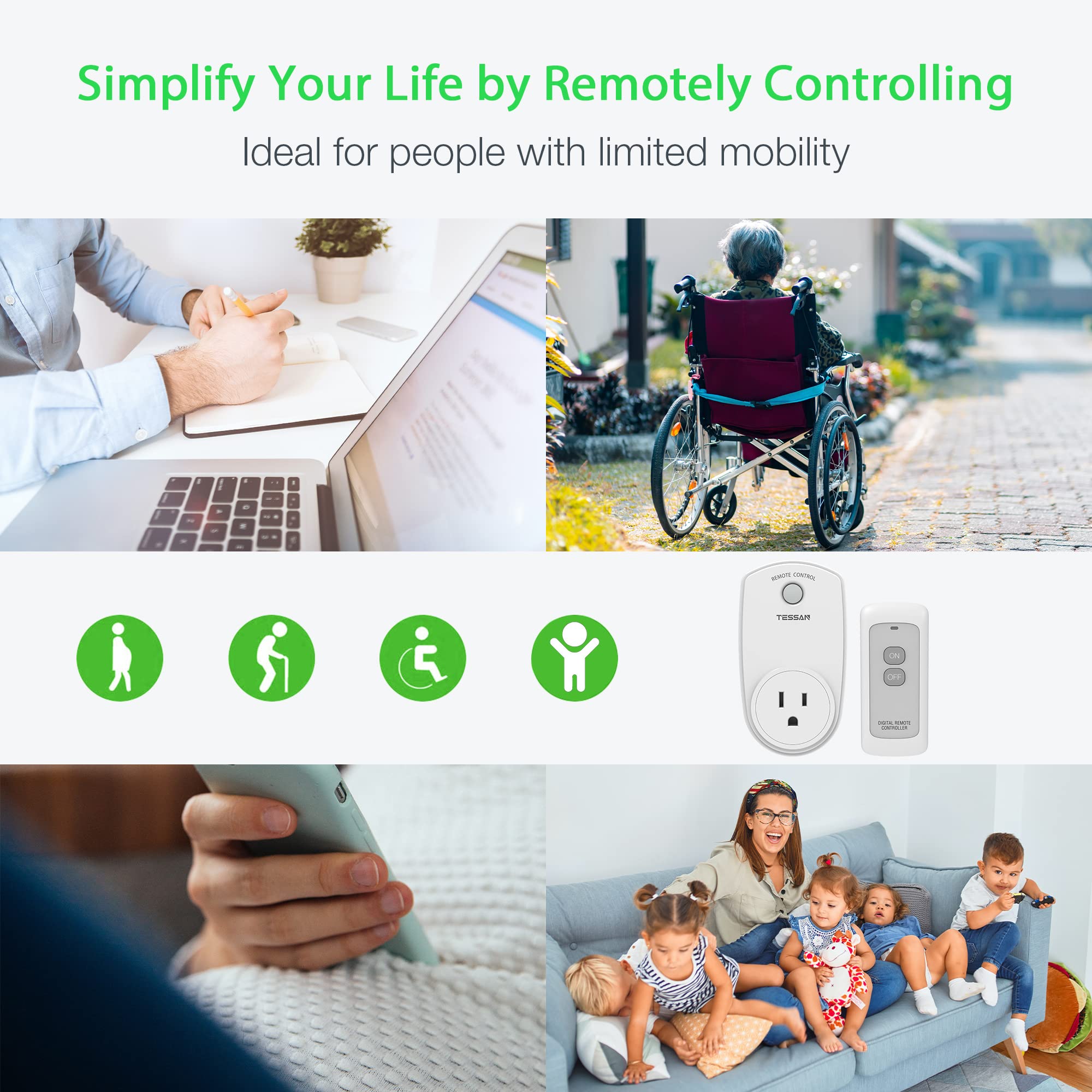 TESSAN kitchen setup demonstrates convenient switch control in daily tasks.