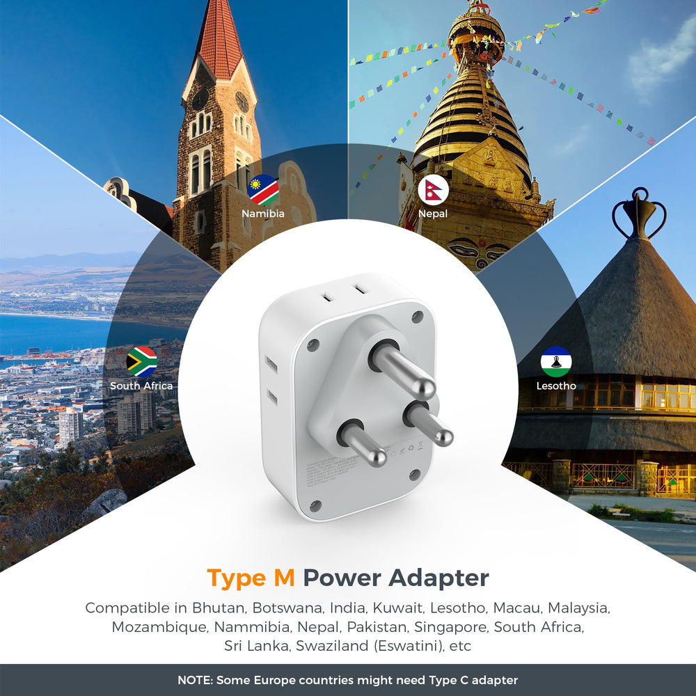 TESSAN adapter USB ports layout for efficient charging on the go