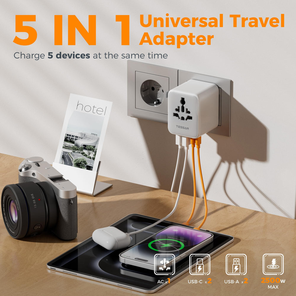 TESSAN Type G plug ready for UK devices