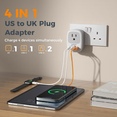 TESSAN UK travel adapter Type-G plug showcases regional compatibility.