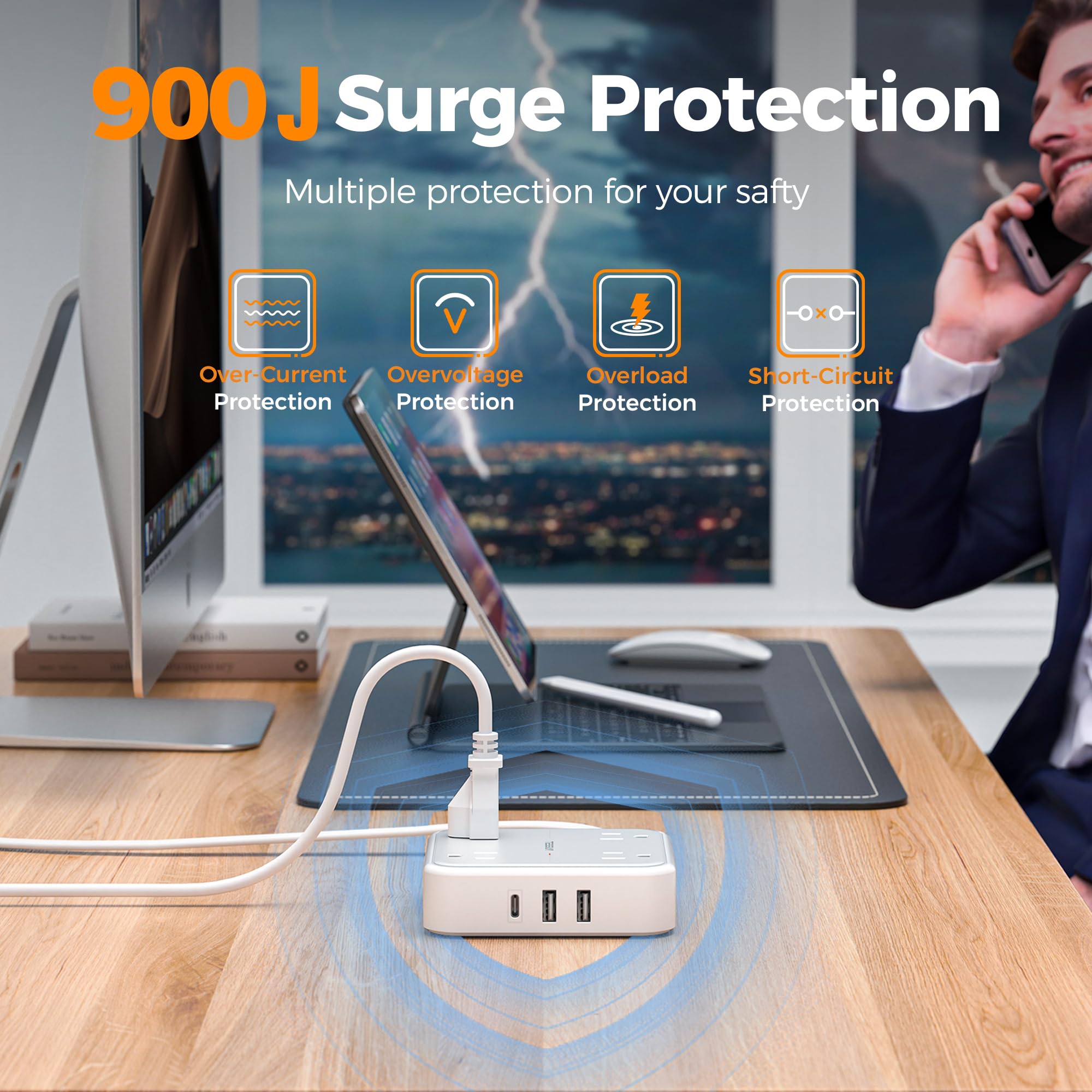 TESSAN USB-A 12W ports for daily accessories.