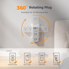 TESSAN USB-C and USB-A ports provide fast charging for multiple devices.