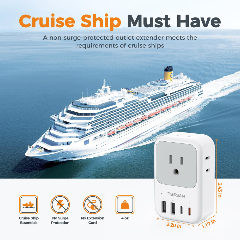 TESSAN USB-C Charger Block ideal for dorms and office setups.