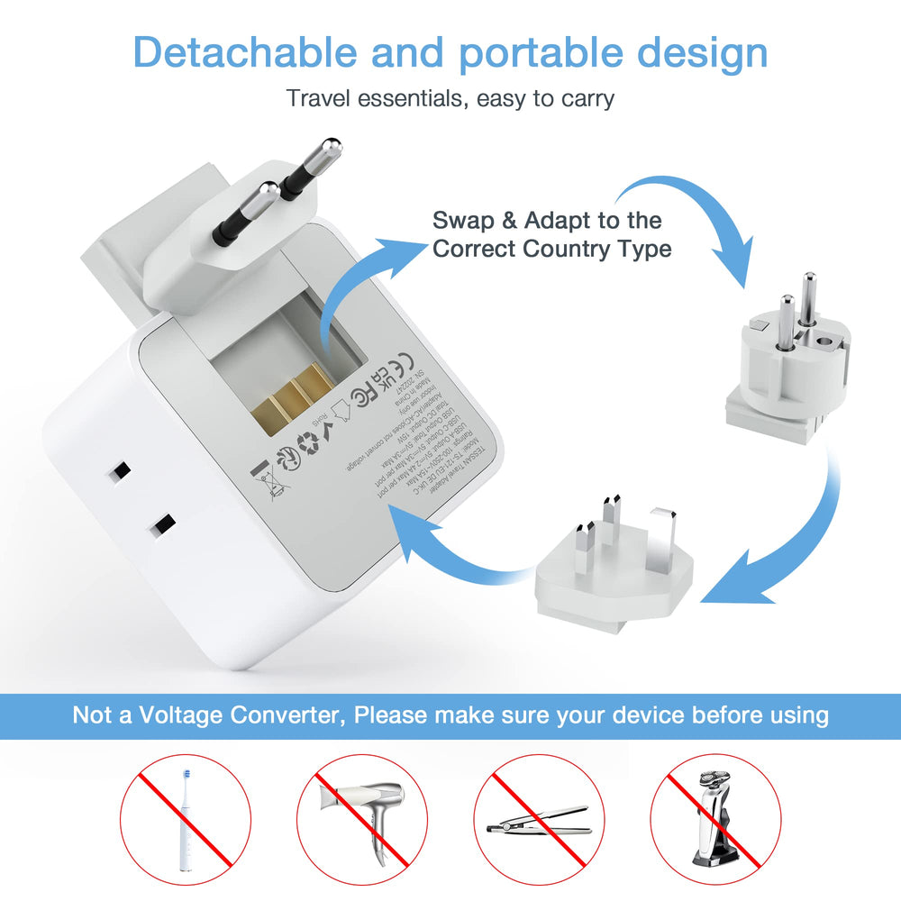 TESSAN USB-C port for fast charging of newer devices.