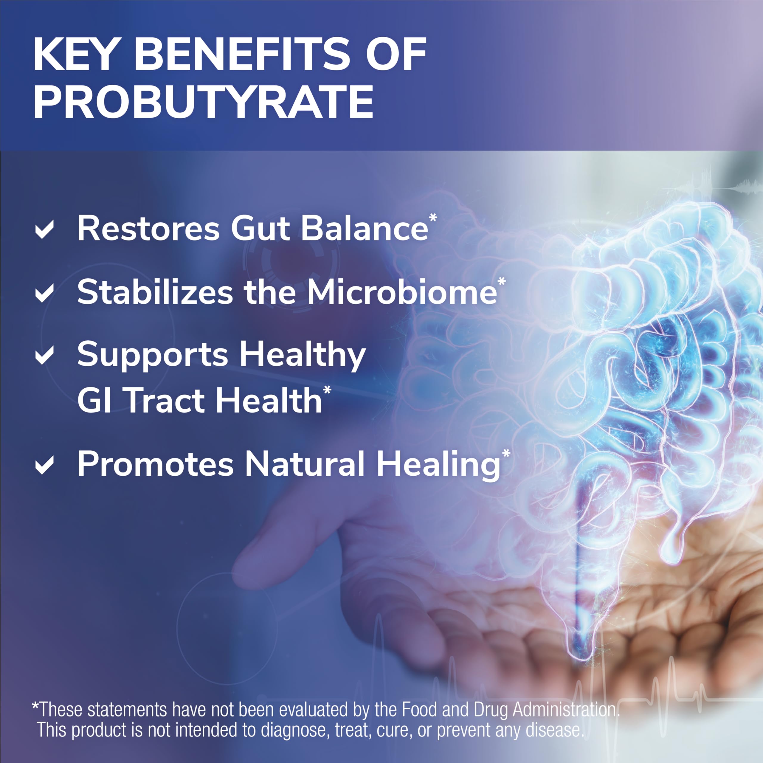 Tesseract ProButyrate label detail focuses on nano delivery system