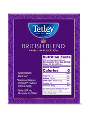 Brewing Tetley British Blend in a mug reveals amber color and bold flavor.