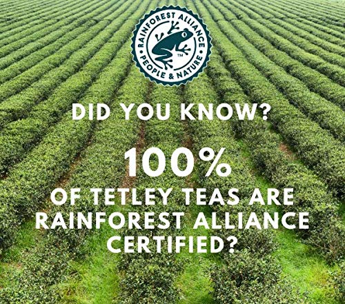 Steaming Tetley British Blend tea ready to enjoy, hot or iced.