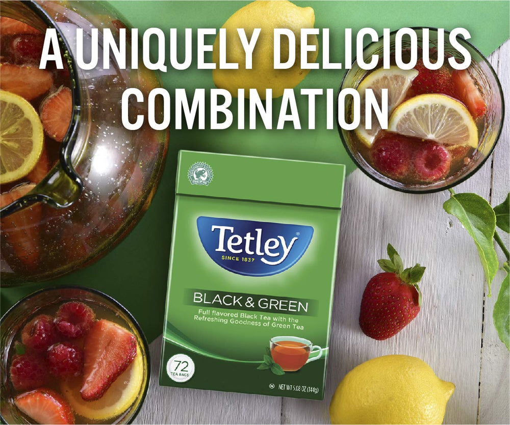 Tetley cup steaming hot with rich, inviting aroma.