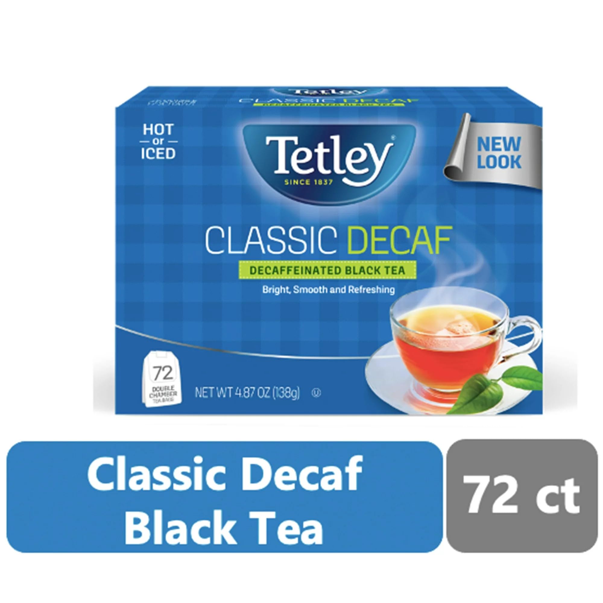 Tetley tea bag steeping in a cup, ready for a comforting moment.