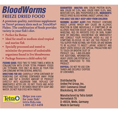 Tetra BloodWorms bottle pour demonstrates easy feeding for fish after a busy day