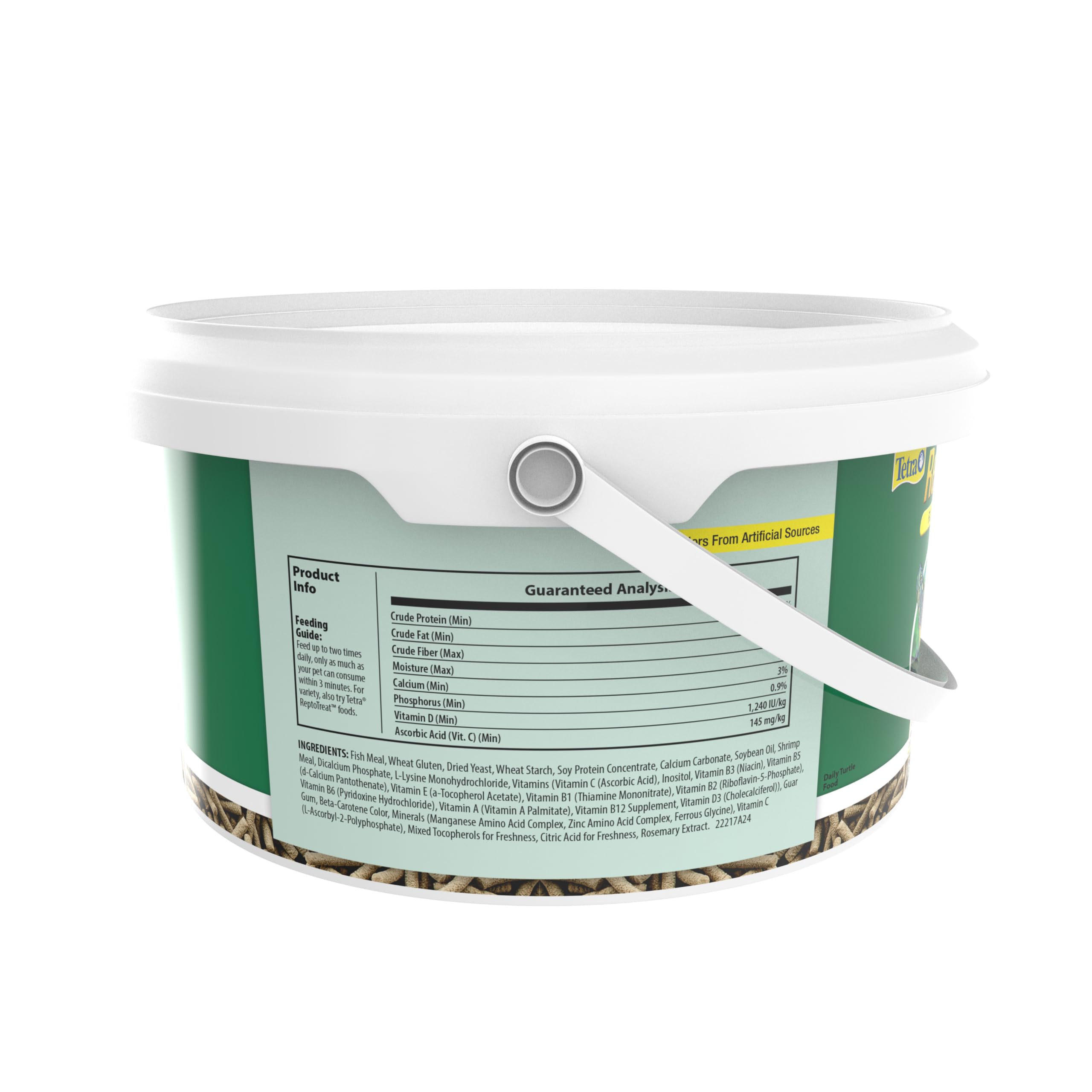 Daily feeding with ReptoMin sticks offers a simple routine for pets.