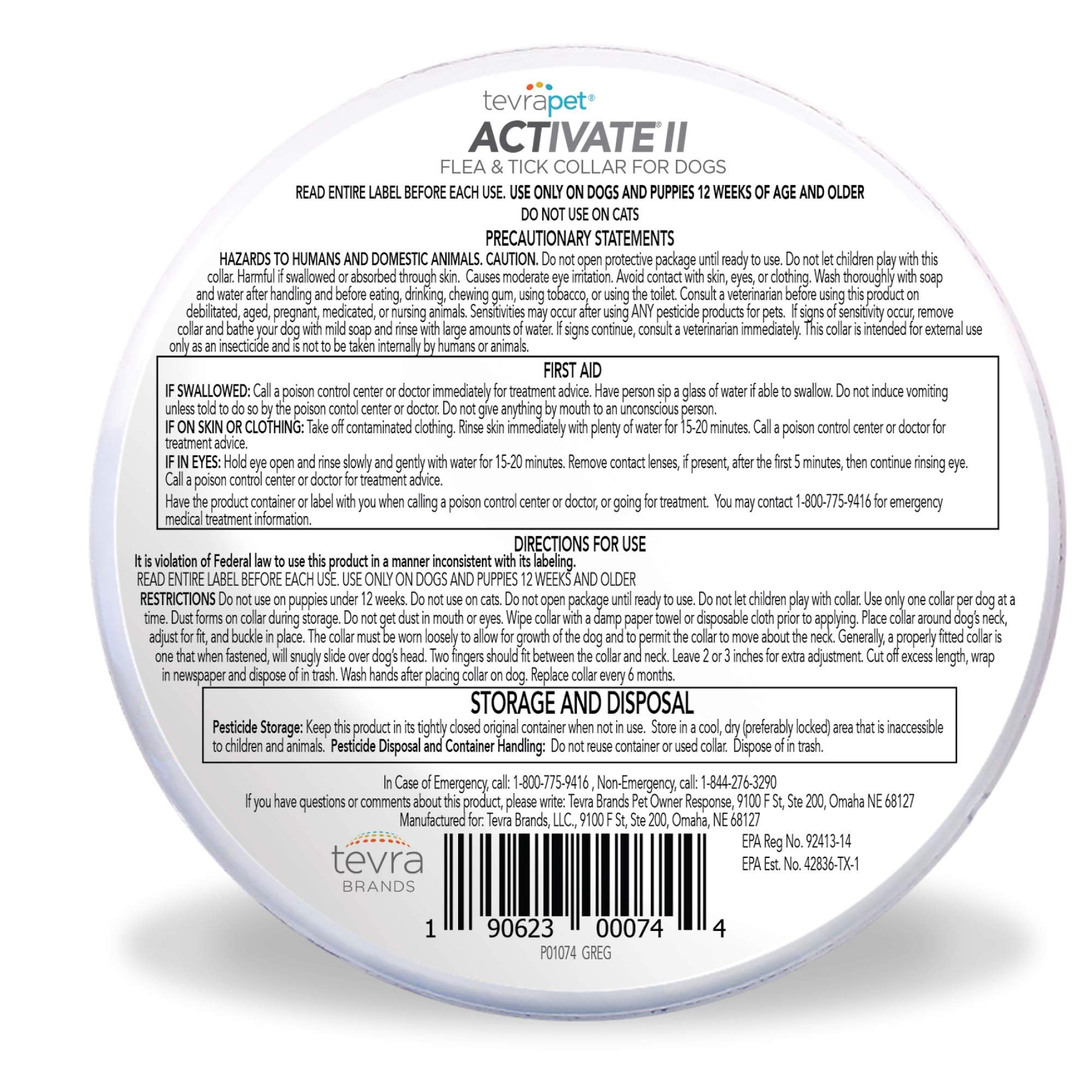 TevraPet Activate II worn on dog's neck during a walk