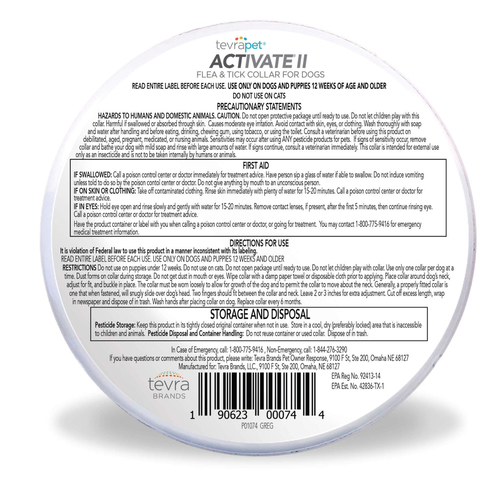 TevraPet Activate II worn on dog's neck during a walk