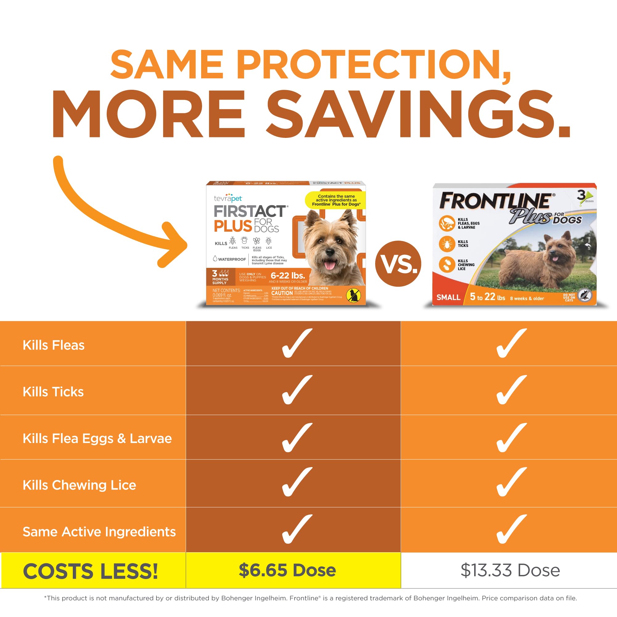 Waterproof formula on a dog's fur supports protection after baths