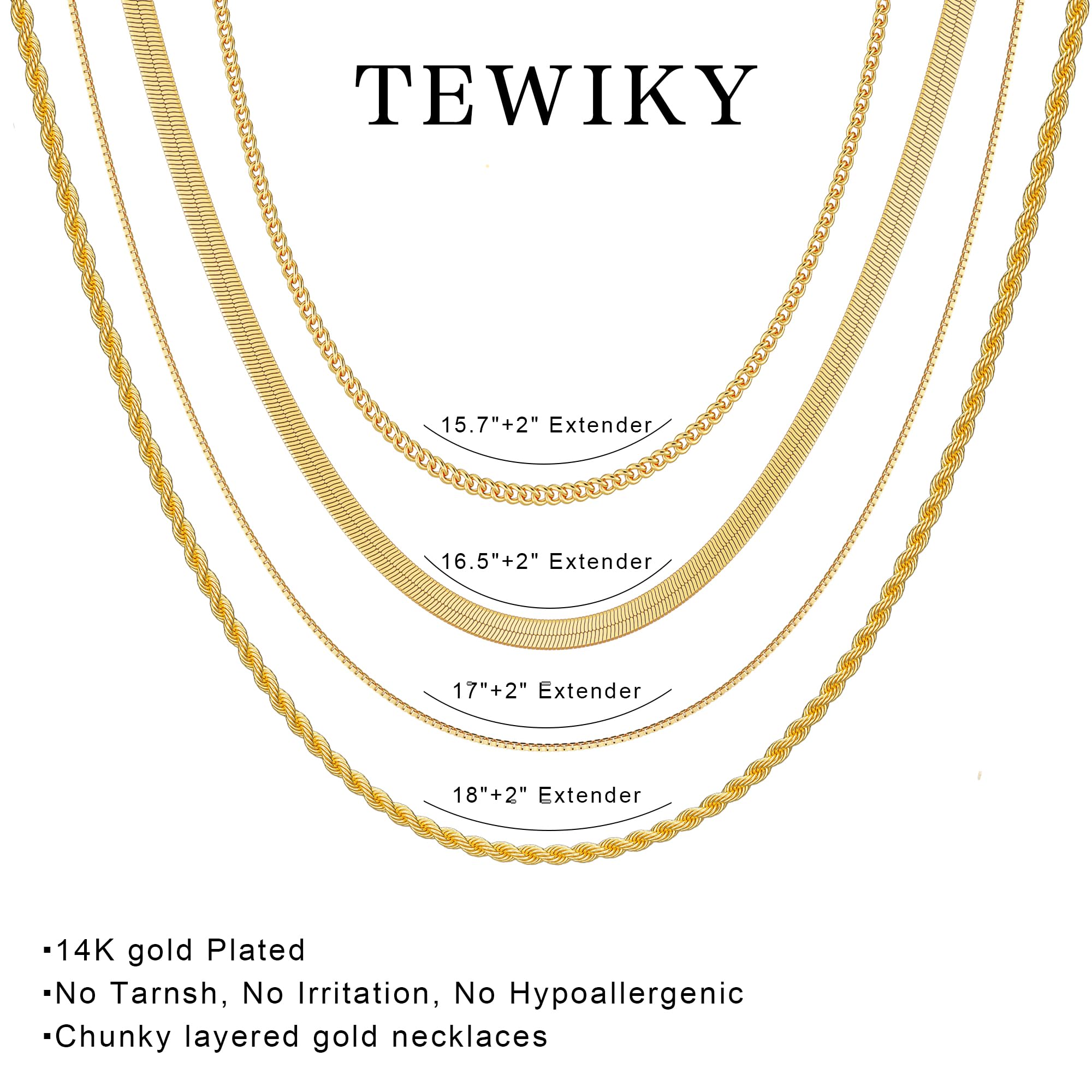 Tewiky twisted-chain necklace enhances layered jewelry looks.