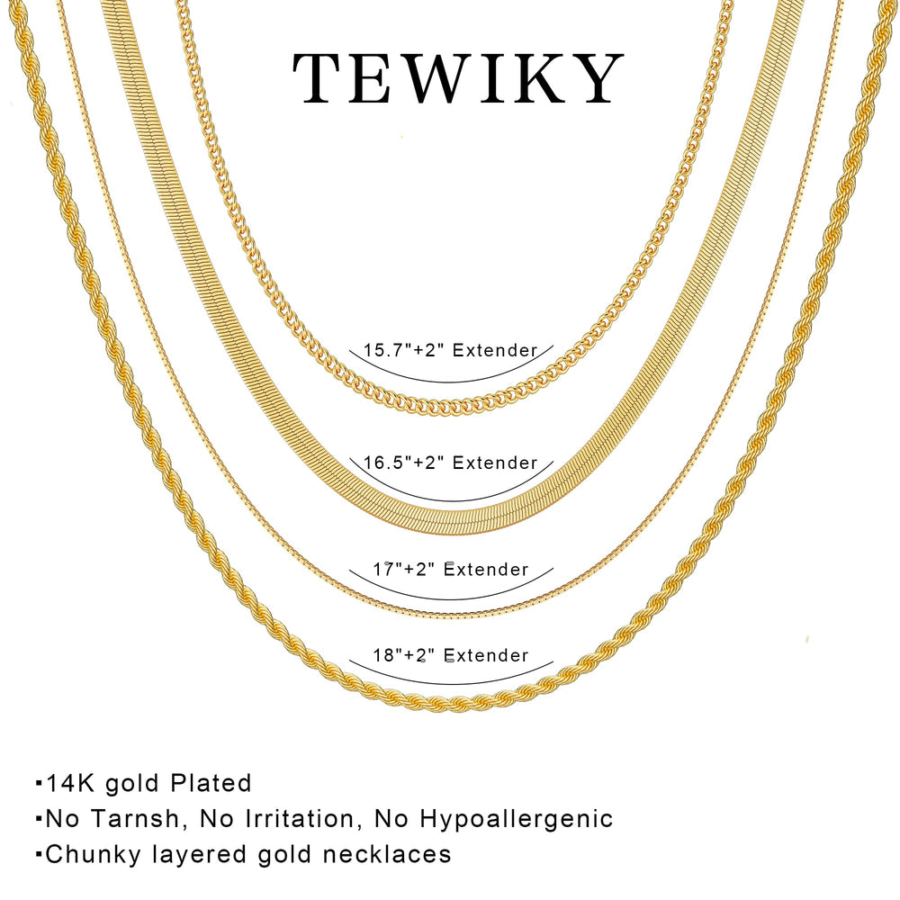 Tewiky twisted-chain necklace enhances layered jewelry looks.