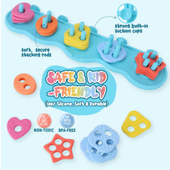 Texviko silicone mold-free pegs keep bath play safe and durable.