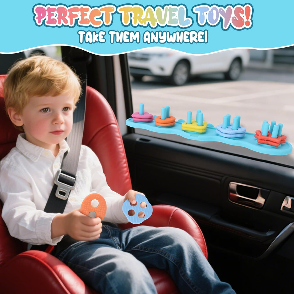 Texviko suction cups secure the floating board for stable tub playtime.