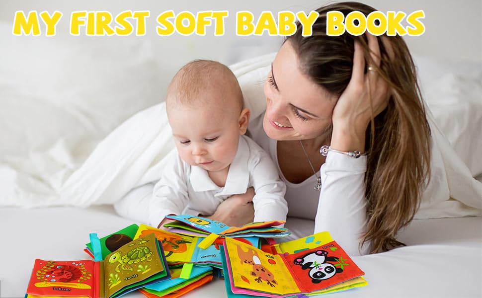 Teytoy My First Soft Book vehicles patterns provide visual stimulation and practice.