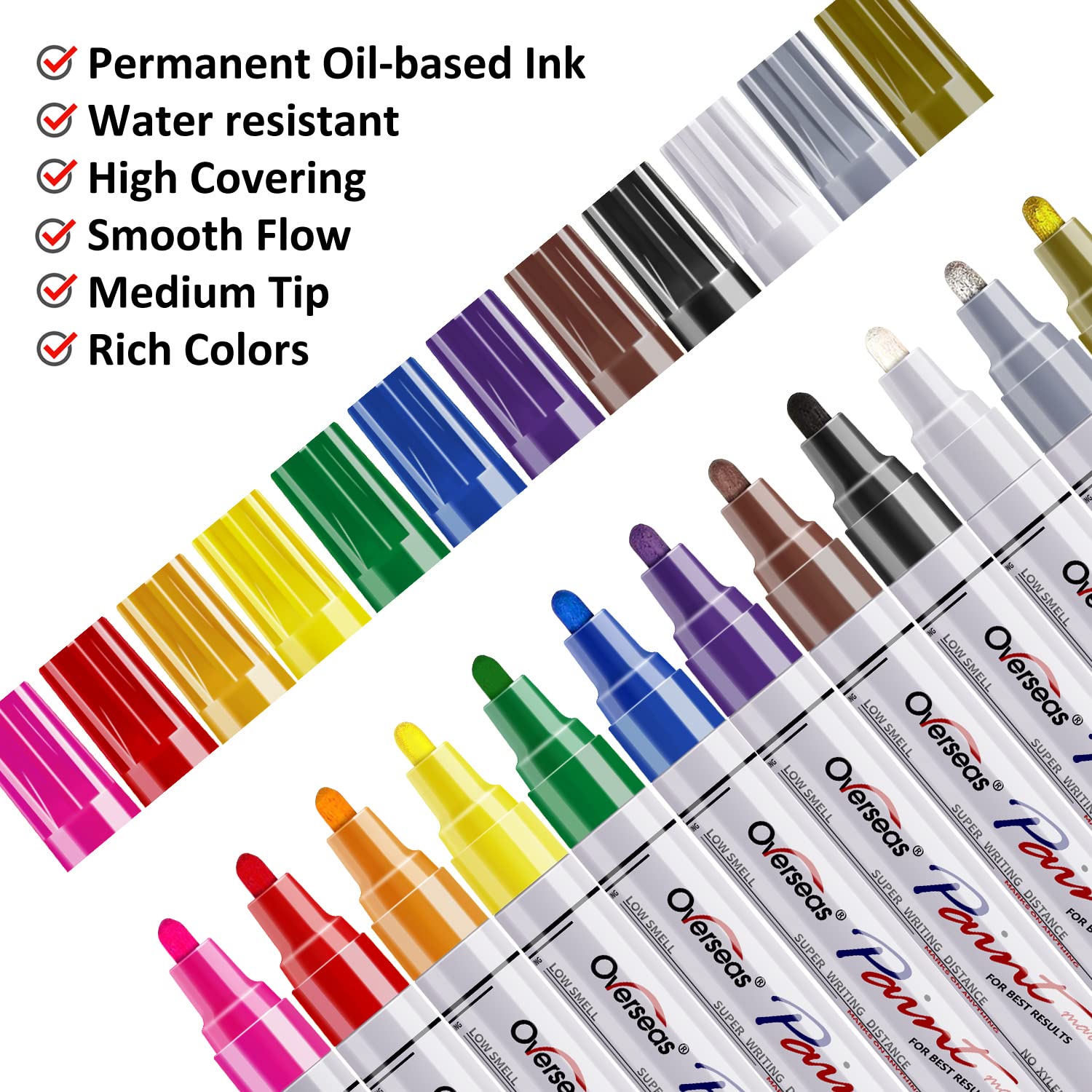 TFIVE oil-based markers with quick-dry ink for close-up details.