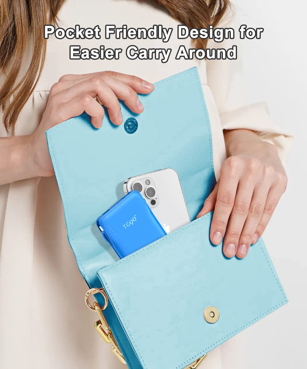 TG90° power bank includes USB-C cable and user guide in the box