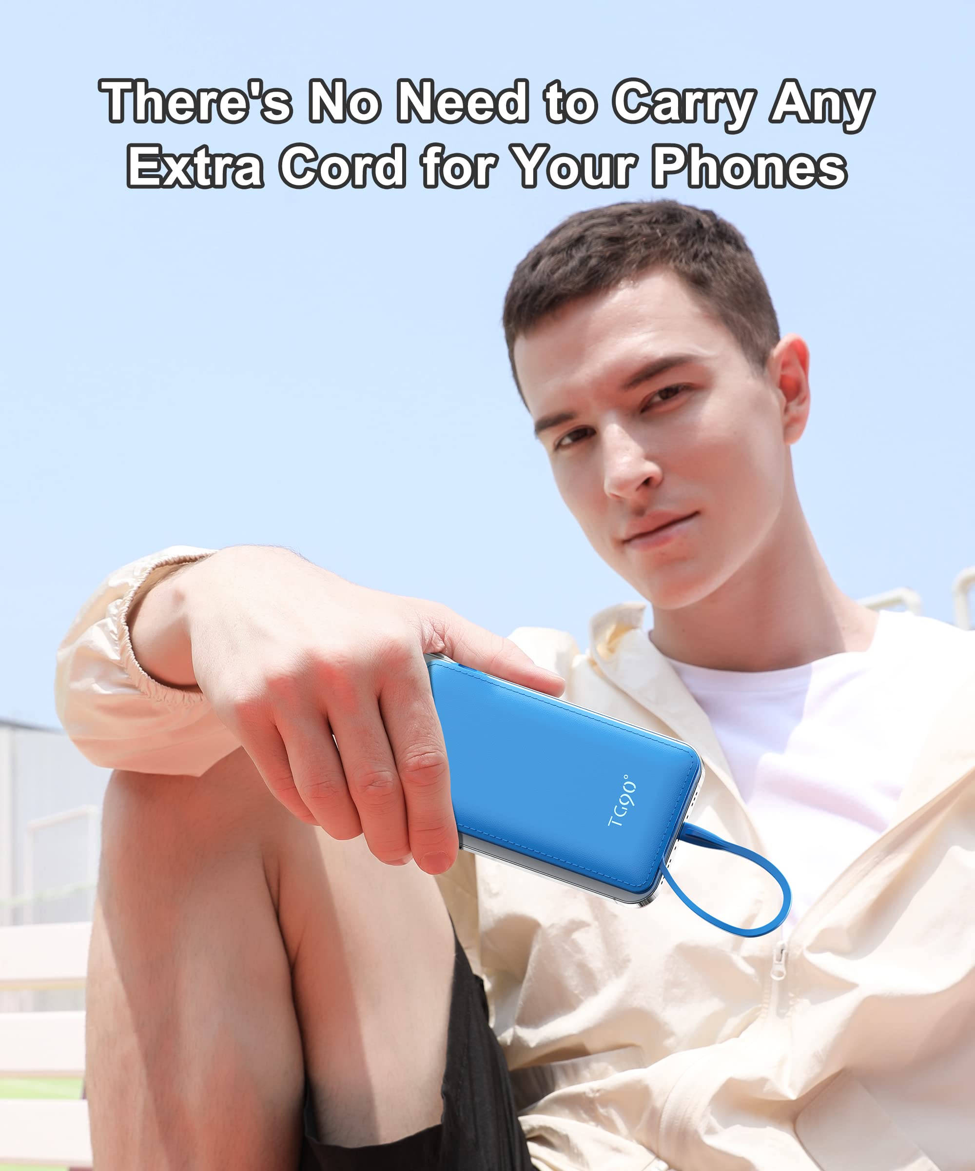 TG90° power bank with multi-protect safety system for safe charging