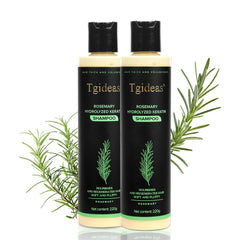 Tgideas Rosemary Biotin Shampoo bottle highlights vegan, color-safe formula for daily care.