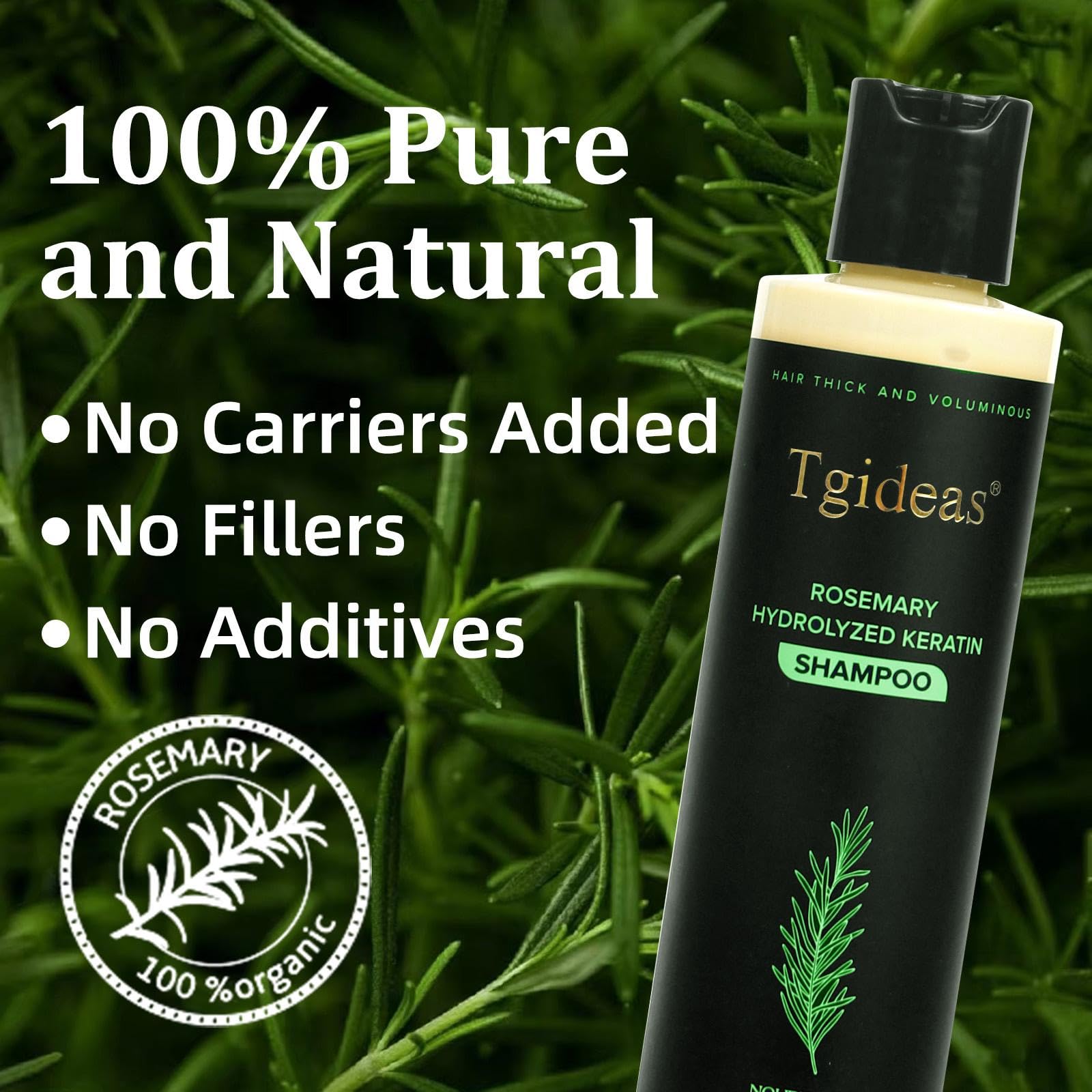 Tgideas Rosemary Biotin Shampoo pump enables easy, mess-free daily routine.