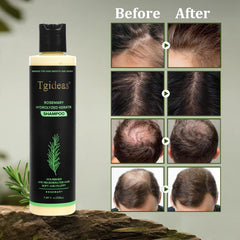 Tgideas hydrolyzed keratin label indicating strengthened, shinier-looking strands.