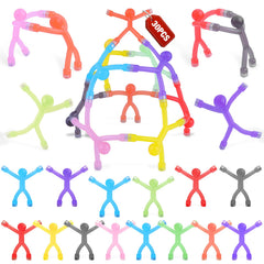 TGIQROVE rainbow humanoid magnets decorate fridge for playful organization.