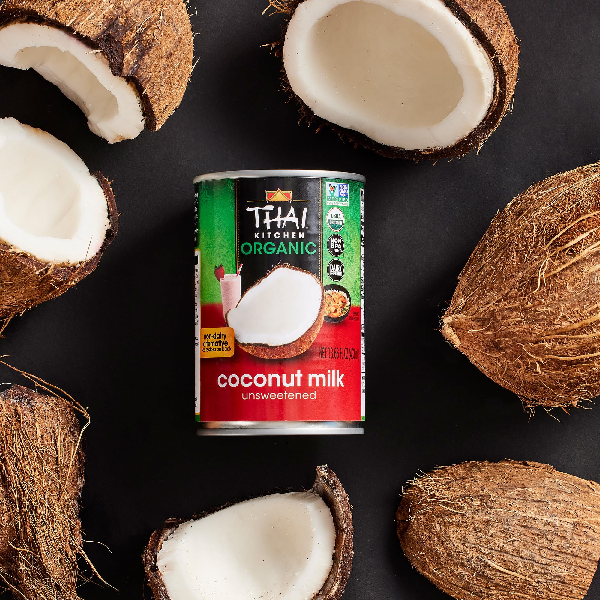 Thai Kitchen Coconut Milk coffee creamer with latte art detail